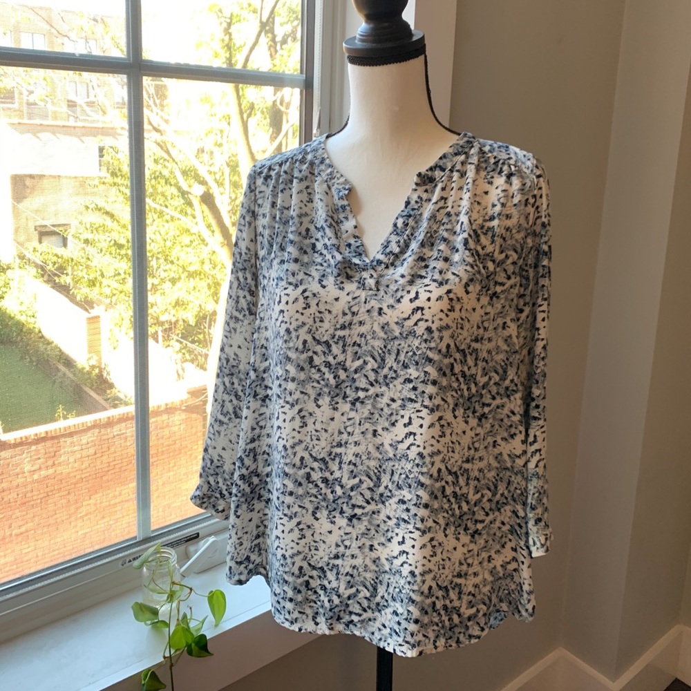 Blue Dot Blouse